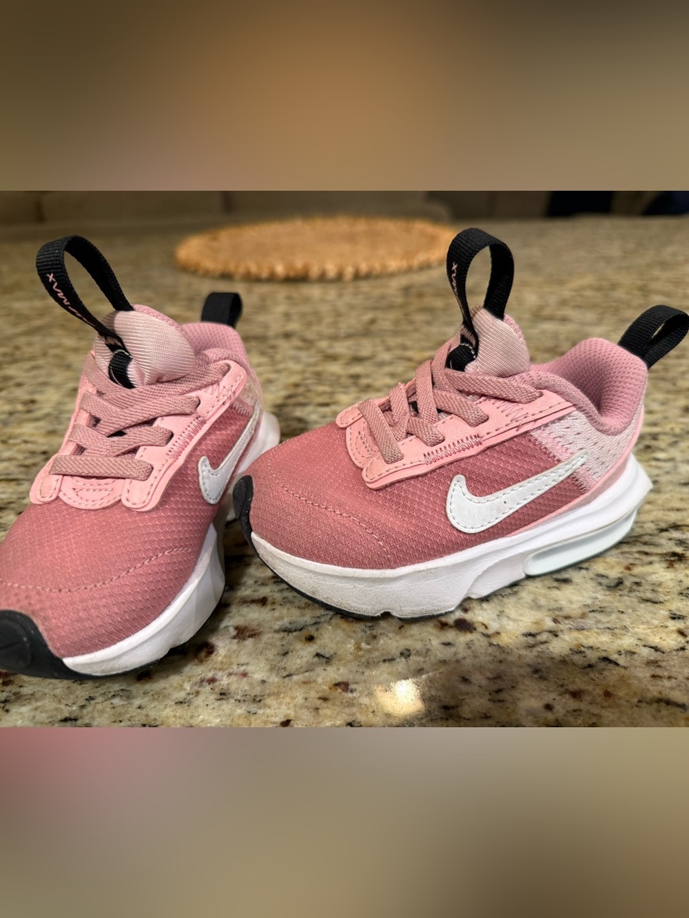 Nike Airmax Toddler Pink and White Lightweight Sneakers
